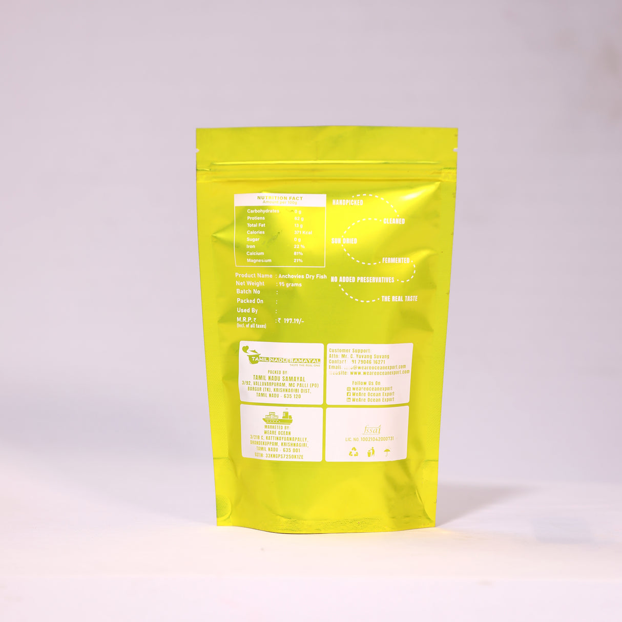 Nethili Dry Fish | Headless, Tailless, Stomach less, Export Quality