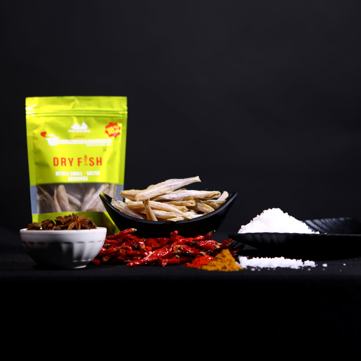 Nethili Dry Fish | Headless, Tailless, Stomach less, Export Quality