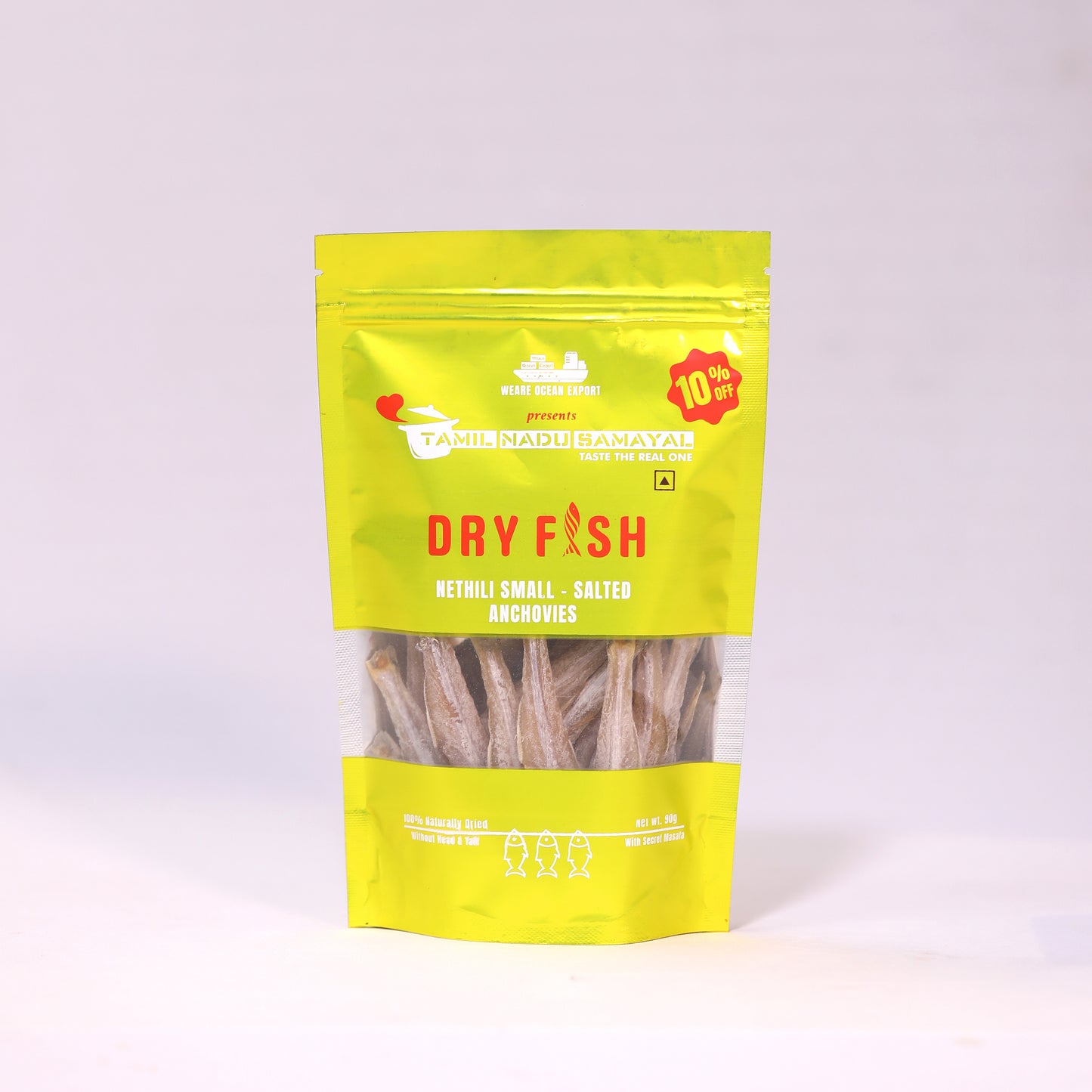 1 KG Nethili Dry Fish | Headless, Tailless, Stomach less, Export Quality